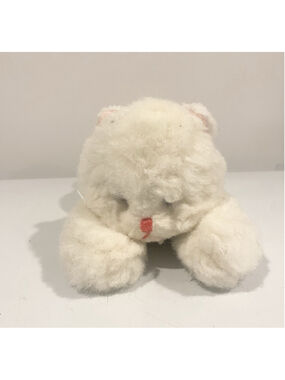 Vintage 1980 GUND Twinkles White Kitty Cat Plush Bell in Tail 13”